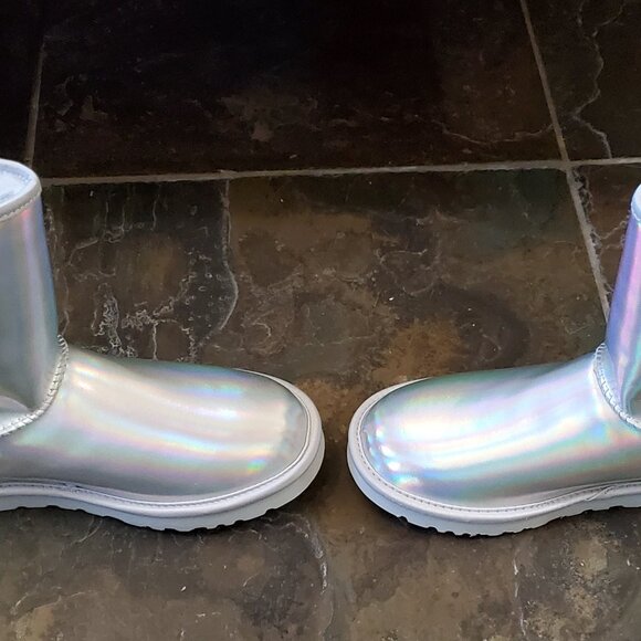 Silver Ugg Short Boots - Picture 3 of 4